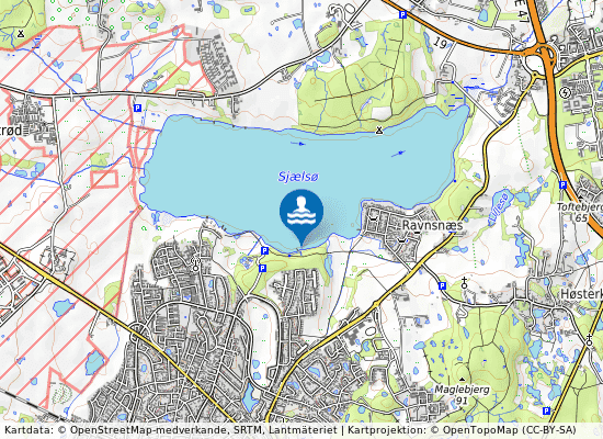 Sjælsø, Eskemose Skov på kartan
