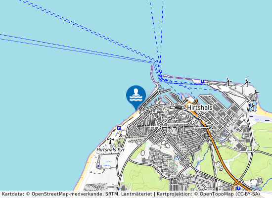 Husmoderstranden på kartan