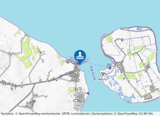 Årøsund Badehotel på kartan